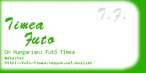 timea futo business card