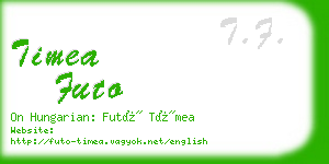 timea futo business card